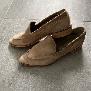 Elegant Italian Tan Suede Loafers